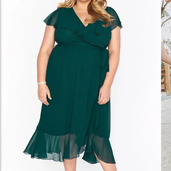 knee length dresses for ladies Reese Ruffle Dress ~ Dusty Blush Crisp  Show Me Your Mumu